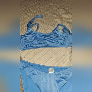 Baby blue swimsuit for summer.